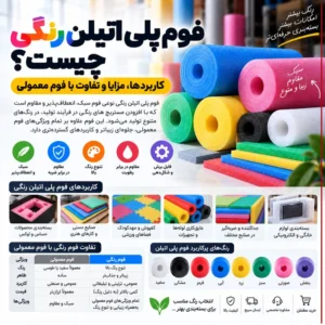 فوم پلی اتیلن رنگی چیست؟ کاربردها، مزایا و تفاوت با فوم معمولی