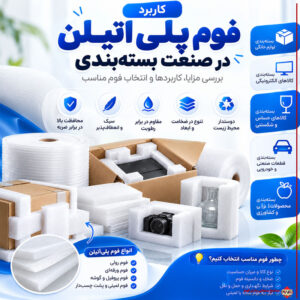 کاربرد فوم پلیاتیلن در صنعت بستهبندی؛ بررسی مزایا، کاربردها و انتخاب فوم مناسب