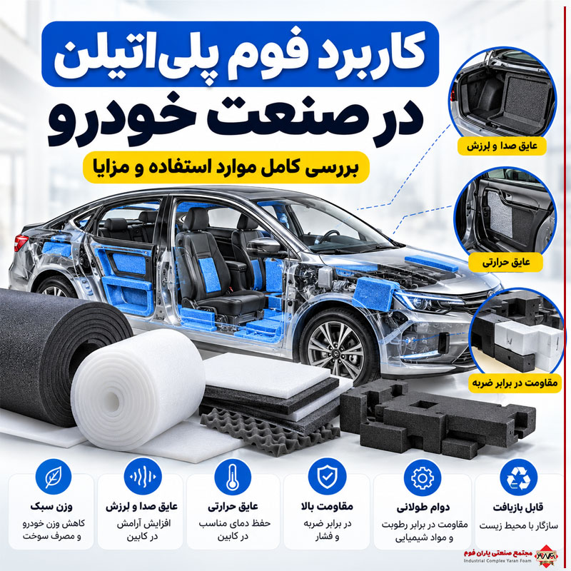کاربرد فوم پلی‌اتیلن در صنعت خودرو